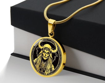 Hel Necklace, Norse Goddess of Death, Hel Pendant, Hela Necklace, Hel Goddess, Viking Norse Mythology Gift, Asatru Jewelry, Pagan Necklace