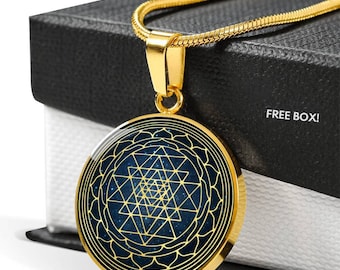 Sri Yantra Pendant, Shri Yantra, Sacred geometry, Hindu Jewelry, Yoga pendant