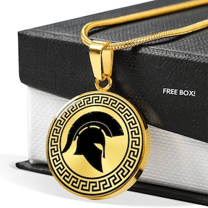 Achilles necklace, spartan helmet, military gift, Greek jewelry, Christmas gift