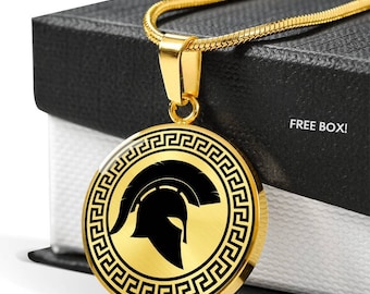 Achilles necklace, spartan helmet, military gift, Greek jewelry, Christmas gift