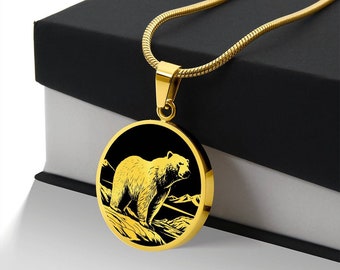 Personalized Polar Bear Necklace, Bear Gift, Polar Bear Pendant, Bear Jewelry, Birthday Gift For Daughter, Nature Necklace Gift for Her