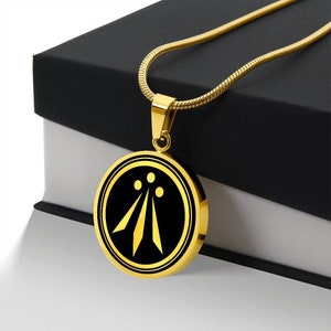 Personalized Awen Necklace, Awen Pendant, Druid Symbol Necklace, Celtic Jewelry, Awen Gift, Celtic Gift, Druid Necklace