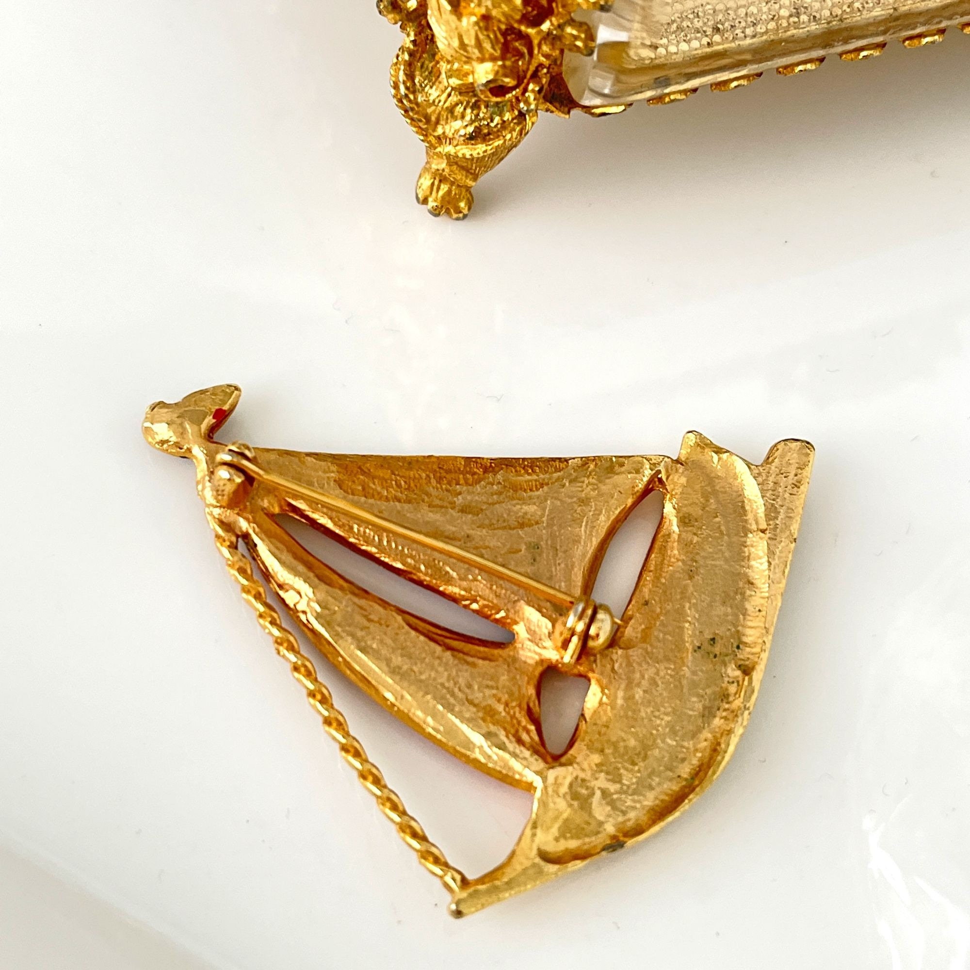 NWT - Anthropologie Van Palma Gold Plated Pin Styled Boater Made in France?? Lack of Color Women main image 2