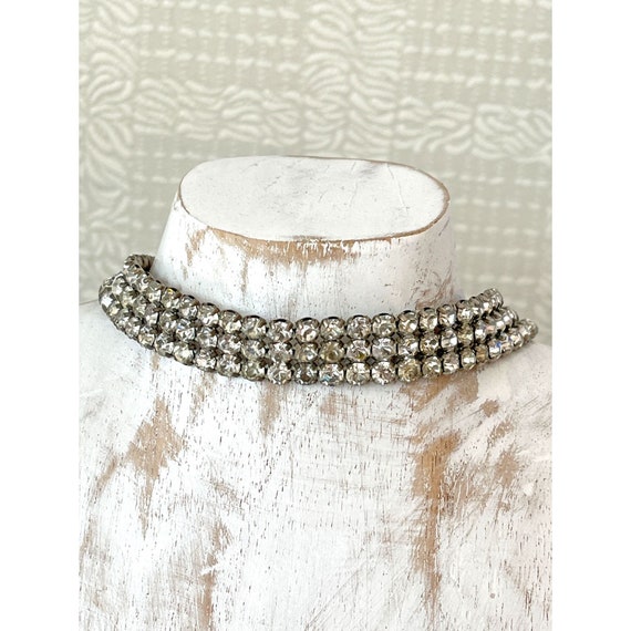 Vintage 1940s Rhinestone Collar Necklace