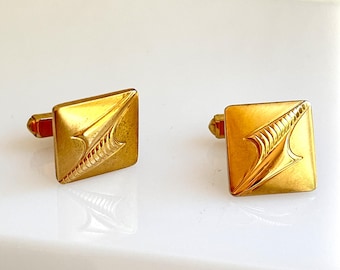 Vintage Anson Square elegante abstracte manchetknopen jaren 1940 1950