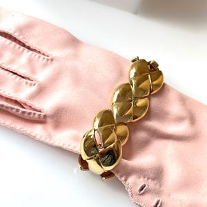 Vintage MCM Chunky Polished Gold Tone Power Chic Bracelet Signed BR
