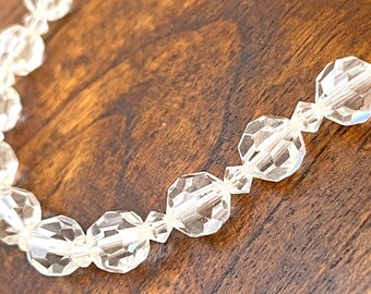 Vintage Faceted Crystal Necklace