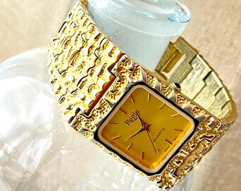 Waltham Gold Plated Nugget Wrist Watch 32mm - Etsy display picture 1