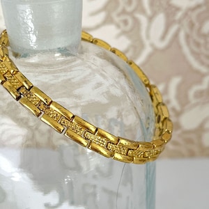 Vintage 70s Gold Tone Chain Bracelet