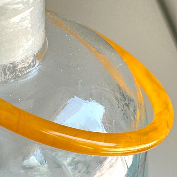 Vintage Thin Translucent Yellow Marbled Bakelite … - image 2