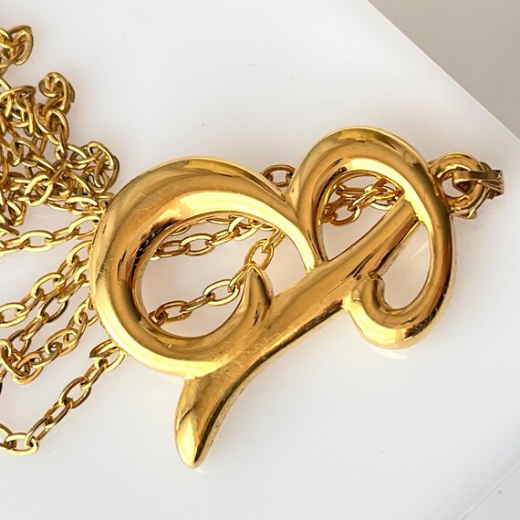 Vintage Cursive Letter B Initial Monogram Necklac… - image 6
