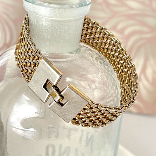 14K Gold Plated Vintage Mesh Bracelet