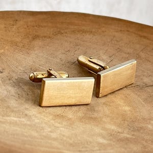 安政二分金のカフスボタン 長方形 スクエア シンプル カフス ゴールド 金 カフスボタン メンズ
