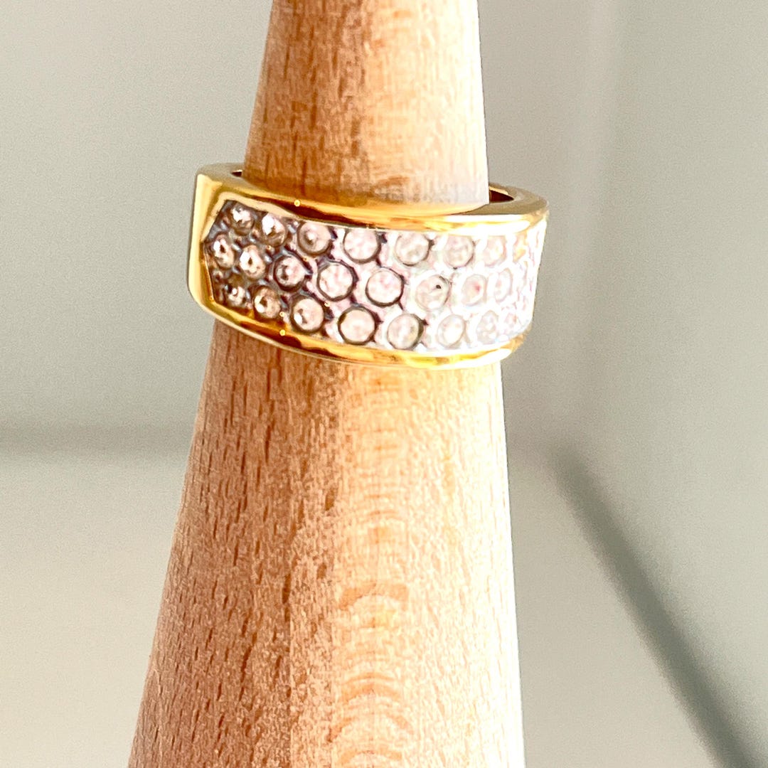 Vintage Simple Rhinestone Cocktail Ring 1980s 1990s Small Size 5.5 - Etsy