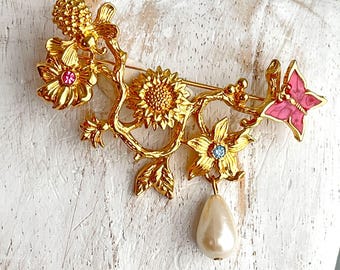 て*く様 クラスターブローチ 廃盤アンティークGeorgJensenジョージジェンセンイルカ植物