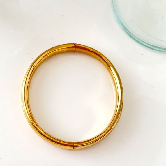 Vintage Gold Bangle Bracelet Van Dell 14KT Gold F… - image 5