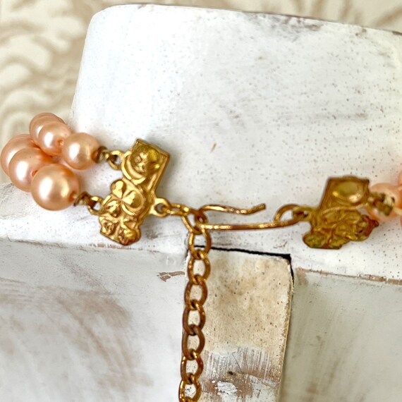 Pretty Vintage Ultra Romantic Pink Pearl and Moth… - image 5