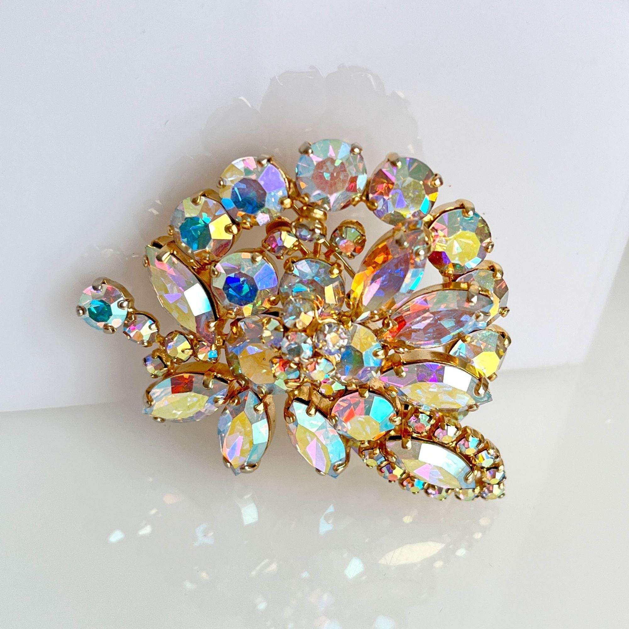 20 Pezzi Bottoni Di Strass Fiore Flatback Abbellimenti Perla per Gioielli