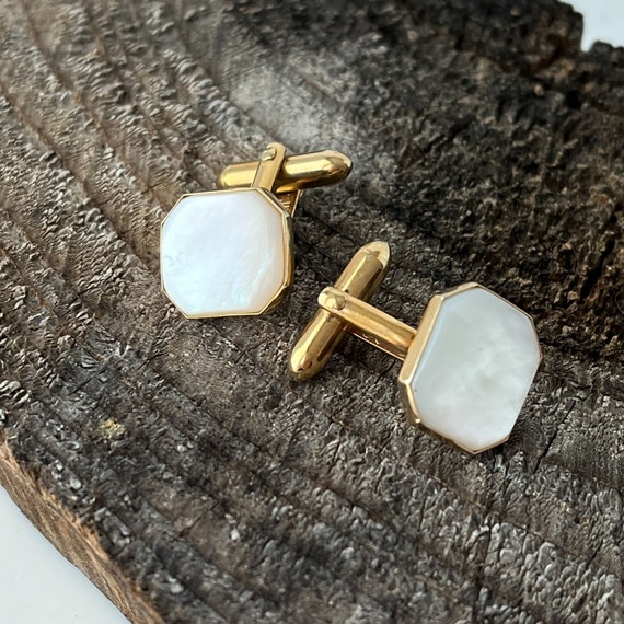Vintage Swank Mother of Pearl Quality Formal Cuffl