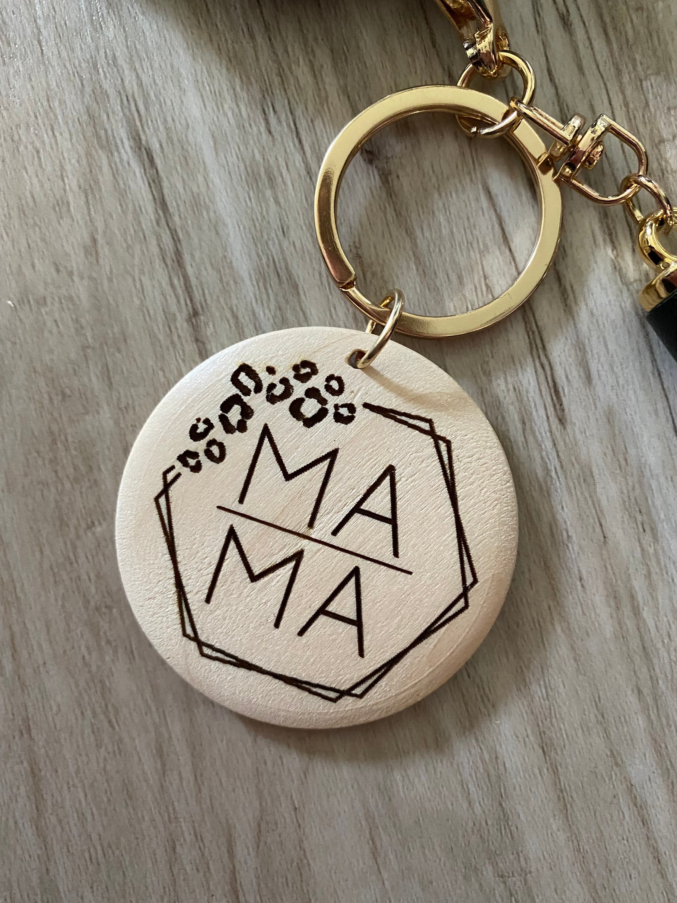 Mama Keychain Wristlet/ Mama Wristlet/ Mama Keychain/ Leopard Etsy