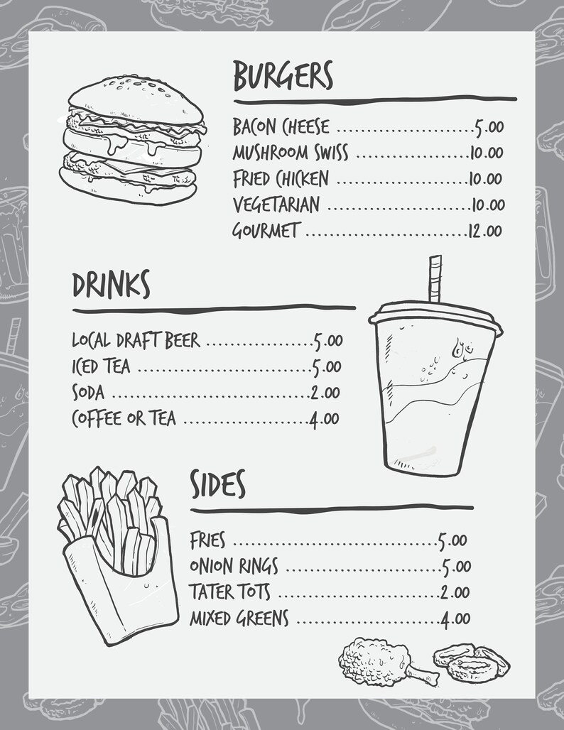 Burger Fast Food Menu Template Fast Food Menu Template Fast Food Menu fast-food-menu-items-that-took-things-too-far