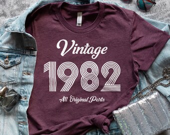 Made in 1982 All Original Parts   Ladies T-shirt/Tank Top jj78f