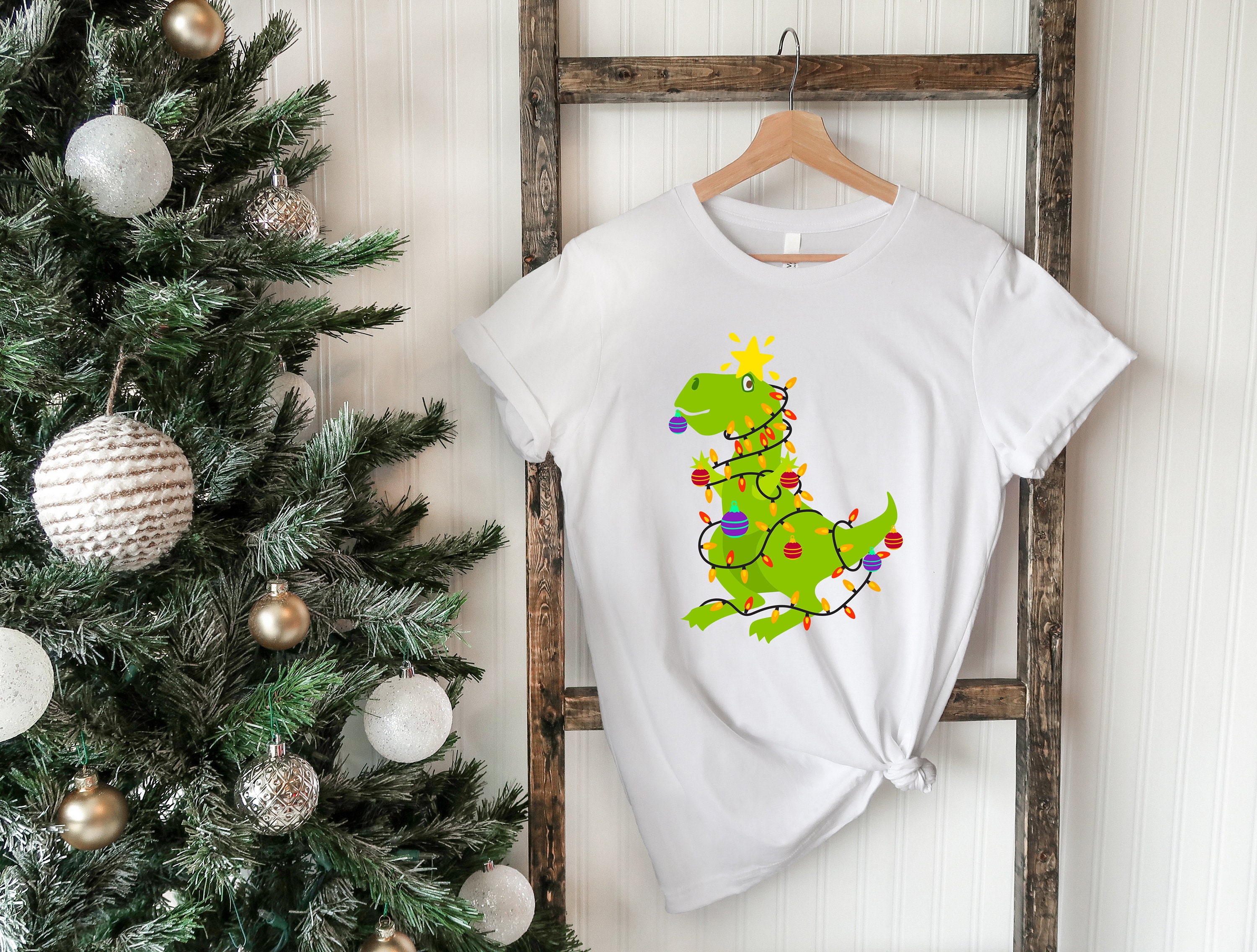 Discover T-Rex Christmas Shirt ,Christmas Dinosaur Tee, Christmas Shirt, Gift For Christmas, Funny Christmas Party Shirt, Kids Matching Shirts