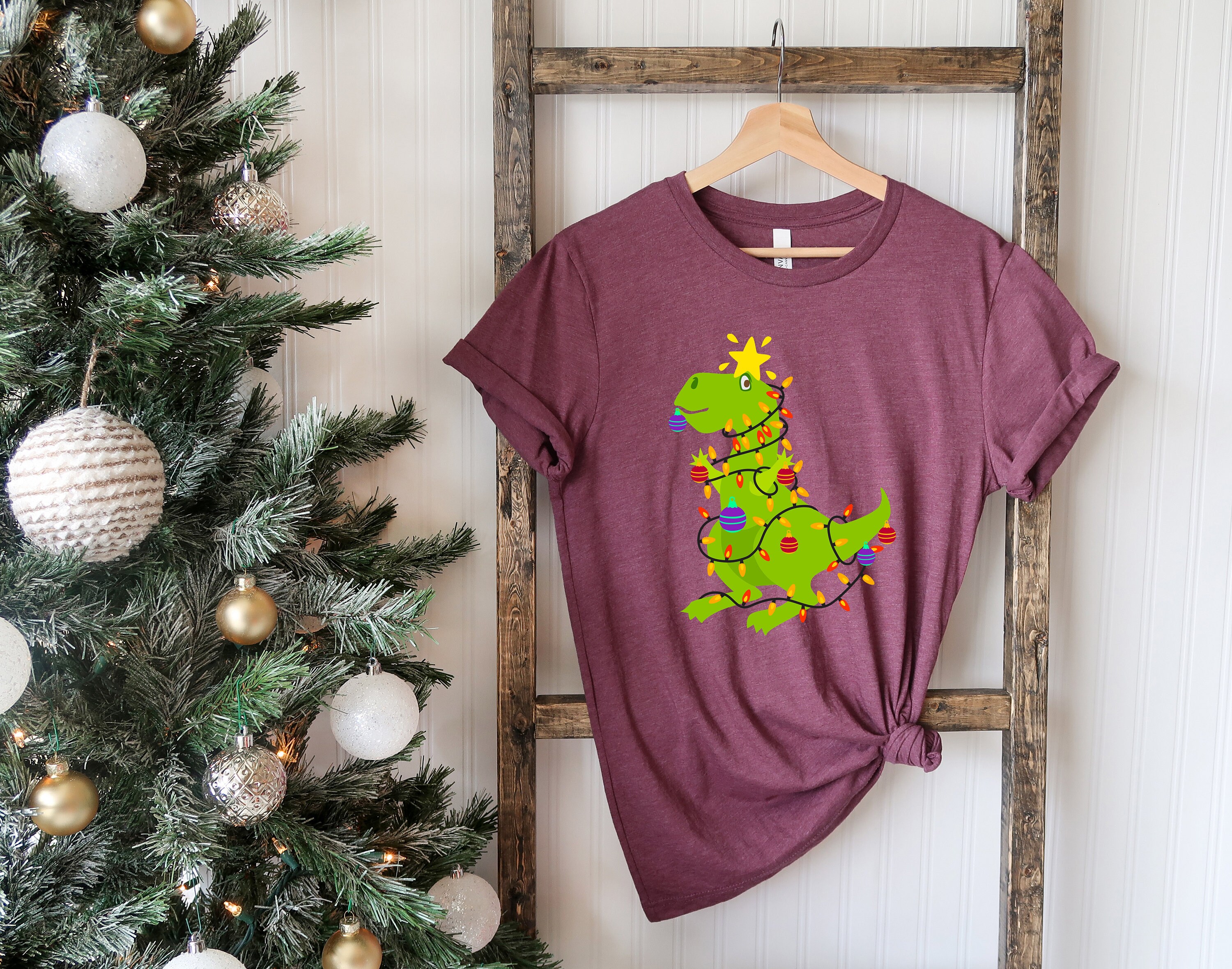 Discover T-Rex Christmas Shirt ,Christmas Dinosaur Tee, Christmas Shirt, Gift For Christmas, Funny Christmas Party Shirt, Kids Matching Shirts