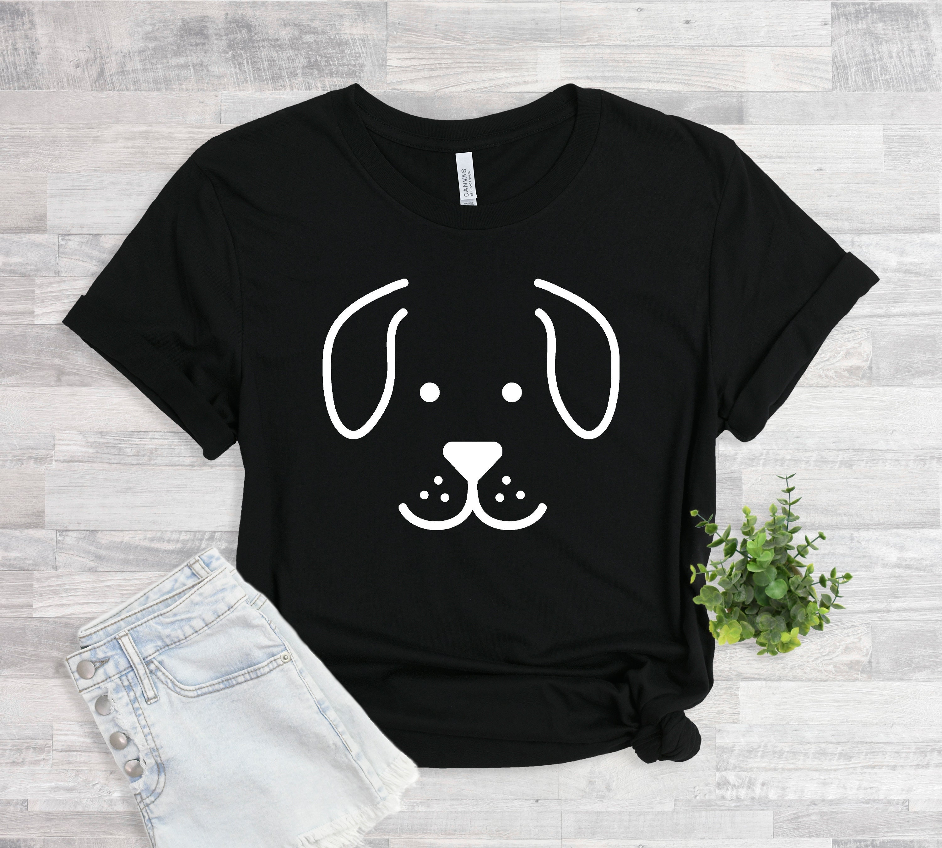 Dog Face TShirt Etsy