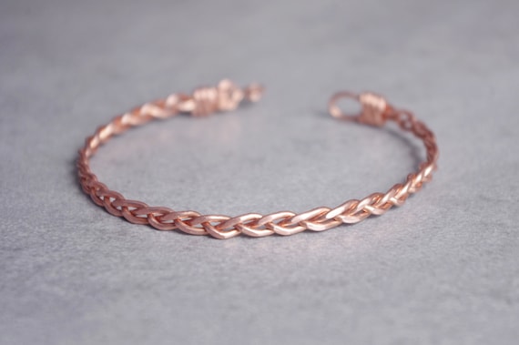 Pure Copper Wire Wirewrapped Cuff Dainty Braid