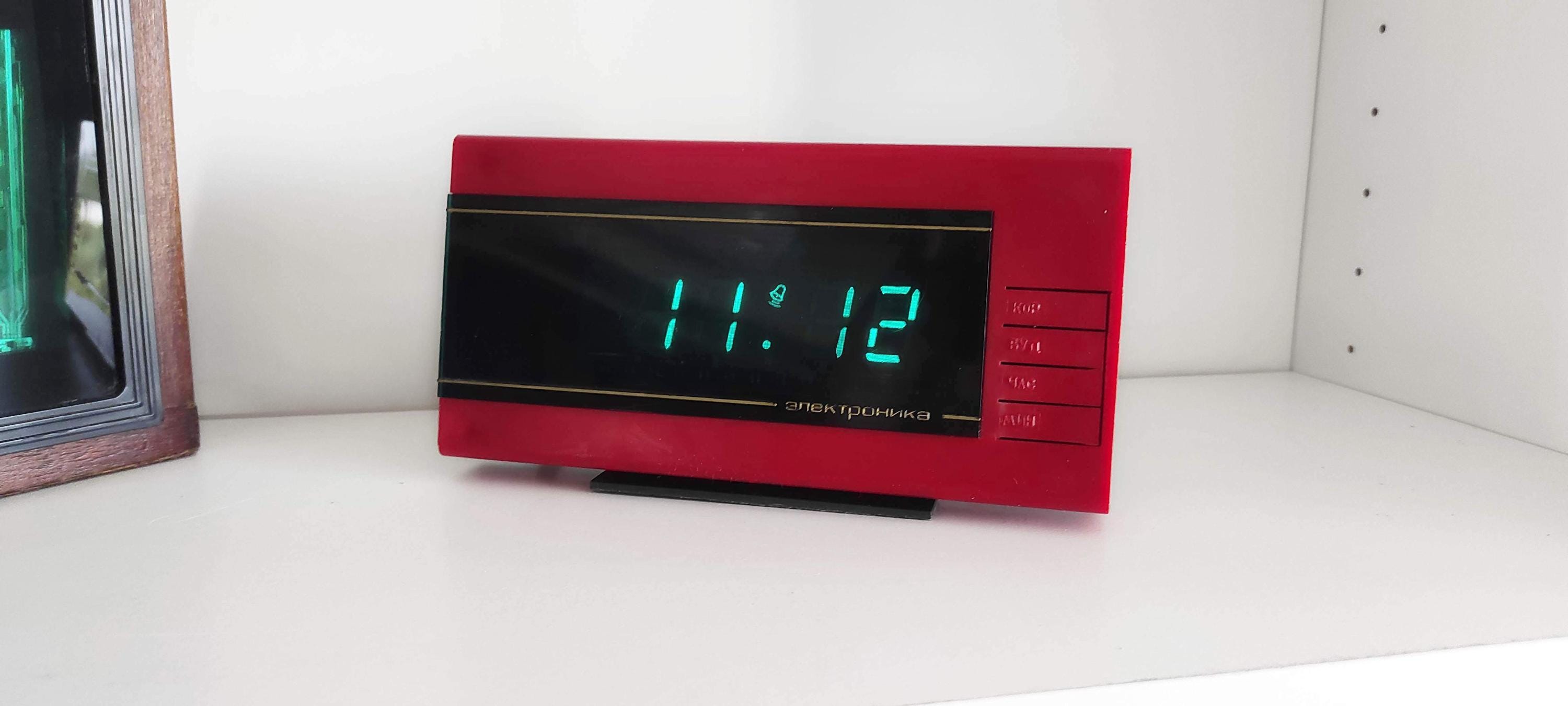 Refurbished Soviet VFD Working Alarm Table Clock Elektronika 6