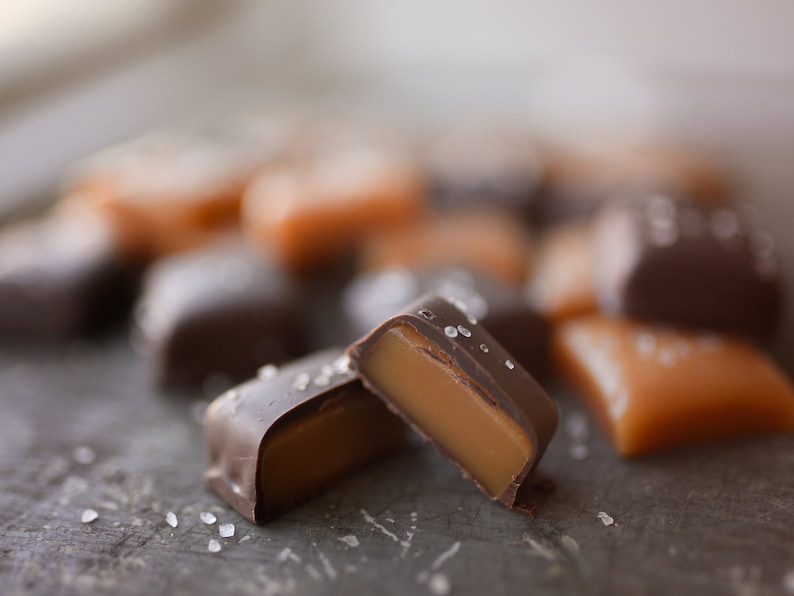 Mixed Chocolate Covered Salted Caramels and Old Fashioned Soft Etsy