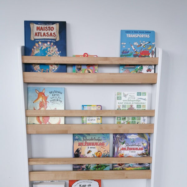 Étagère Montessori / Étagère en bois massif pour enfants / Bibliothèque Montessori / Étagère murale / Étagères pour chambre d'enfant