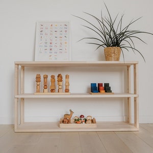Montessori Furniture | Modern Toy Shelf | Children Toy Shelf | Kids Toy Storage | Kids Room Furniture | Solid Wood Furniture