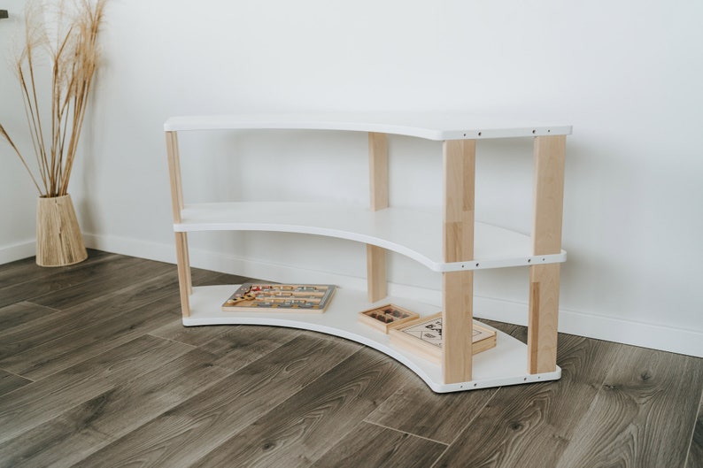 Montessori shelf / Solid wood shelf for kids / Kids toy storage / Nursery shelves zdjęcie 5