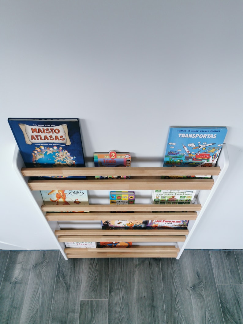 Montessori Bookshelf / Solid Wood Bookshelf for Kids/ Etsy