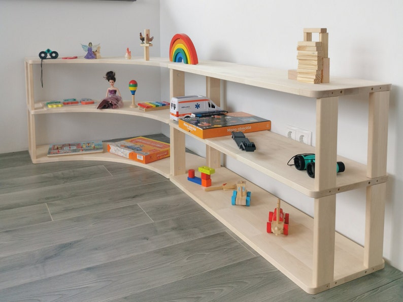 Montessori Shelf / Solid Wood Shelf for Kids / Kids Activity Etsy