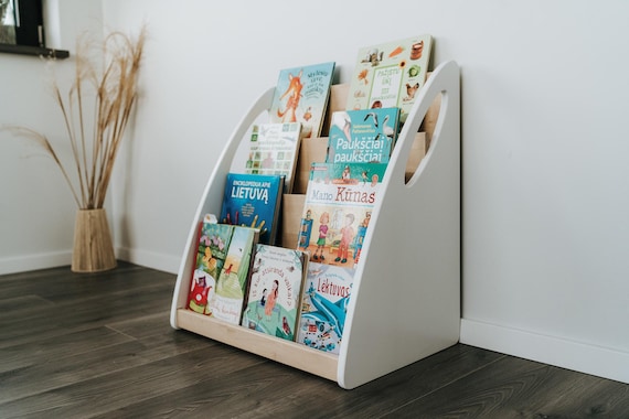 Montessori Bookshelf: Solid Wood Bookcase for Kids