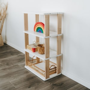 Montessori shelf / Solid wood shelf for kids / Kids toy storage / Nursery shelves zdjęcie 7