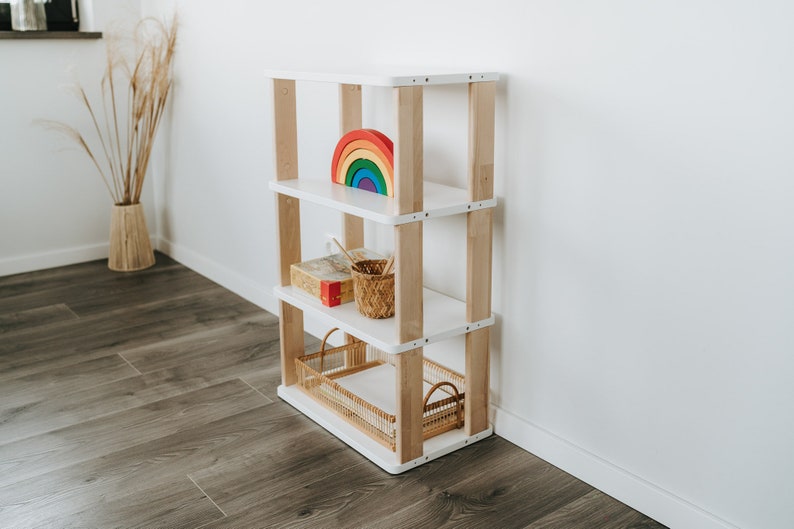 Montessori shelf / Solid wood shelf for kids / Kids toy storage / Nursery shelves image 7