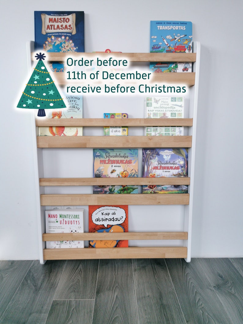 Montessori Bookshelf / Solid Wood Bookshelf for Kids/ Etsy