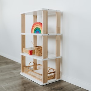 Montessori shelf / Solid wood shelf for kids / Kids toy storage / Nursery shelves