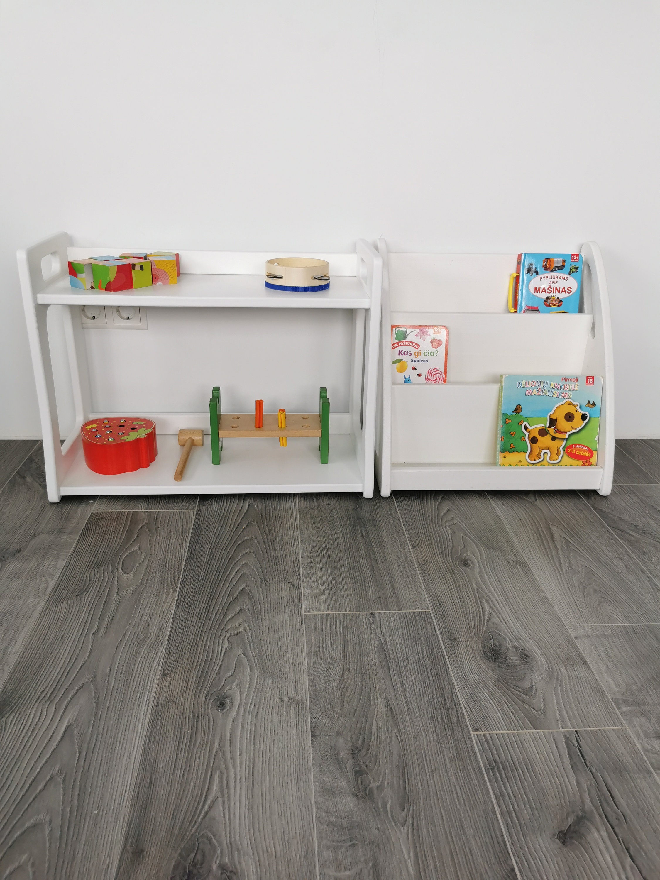 5-Compartment Wooden Storage Cabinet, 2-Shelf Montessori Shelf Toy Organizers And Storage, Kids Classroom Organizer, Playroom, Daycare And Preschool Bookshelves