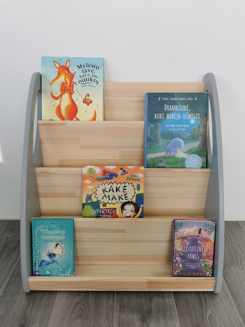 Montessori Bookshelf / Solid Wood Bookshelf for Kids/ Etsy
