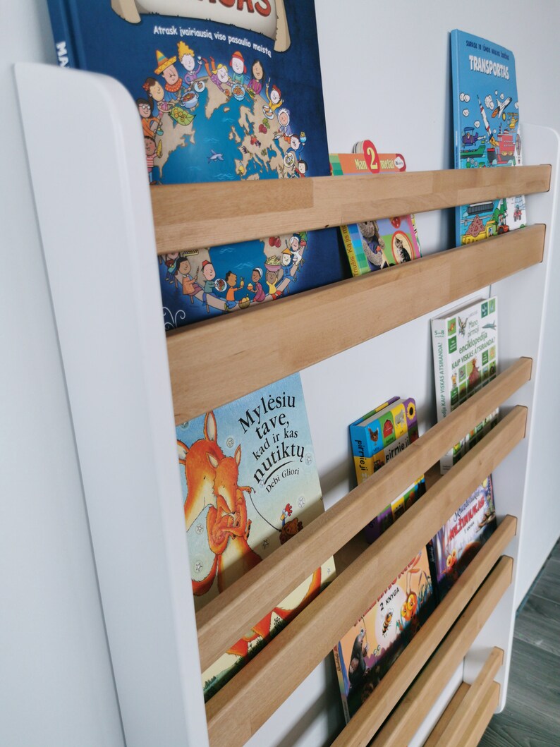 Montessori Bookshelf / Solid Wood Bookshelf for Kids/ Etsy