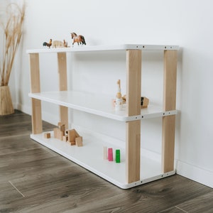Montessori shelf / Solid wood shelf for kids / Kids toy storage / Nursery shelves zdjęcie 3