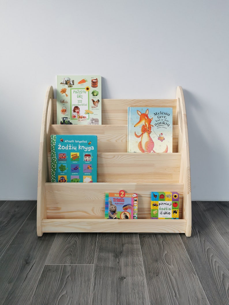 Montessori Bookshelf Solid Wood Bookshelf Etsy