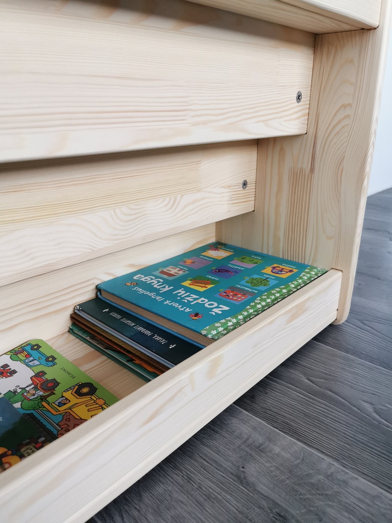 Montessori Bookshelf / Solid Wood Bookshelf for Kids/ Etsy