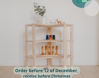 モンテッソーリおもちゃ棚、子供用収納、モダンなおもちゃ棚、合板棚