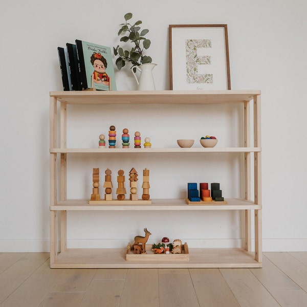 Montessori Furniture | Modern Toy Shelf | Children Toy Shelf | Kids Toy Storage | Kids Room Furniture | Solid Wood Furniture
